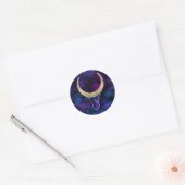 Galaxy bull, koe goudluxsymbool 2021 ronde sticker (Envelop)