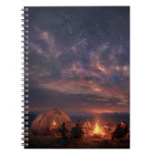 Galaxy Campfire Starry Night Notebook Notitieboek (Voorkant)
