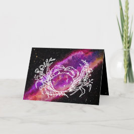 Galaxy Cancer Constellation Zodiac Sign Birthday Kaart