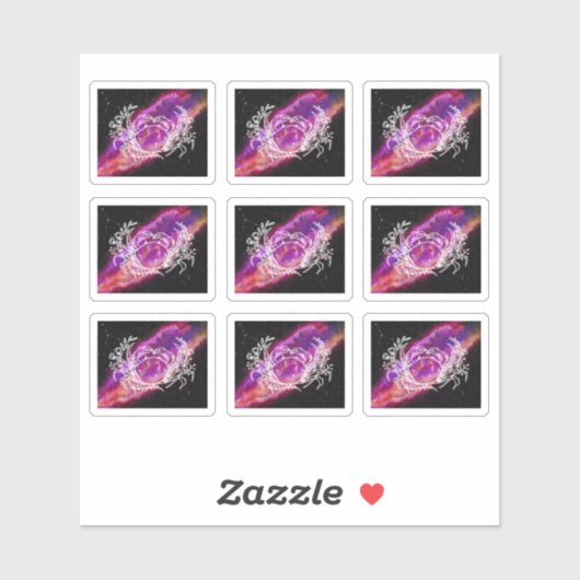 Galaxy Cancer Constellation Zodiac Sign Sticker (Vel)