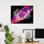 Galaxy Cancer Constellation Zodiac Sign Wall Art Poster (Thuiskantoor)
