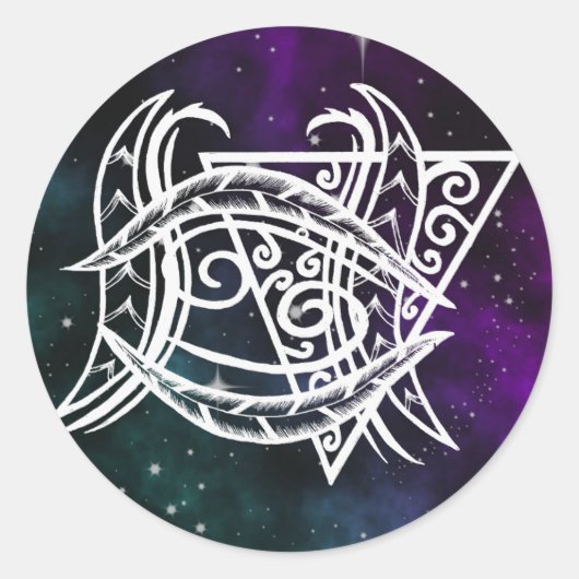 Galaxy Cancer sterrenbeeld Ronde Sticker (Voorkant)