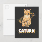 Galaxy Cat Astronaut Saturn Planet Space Kitten Briefkaart (Voorkant / Achterkant)