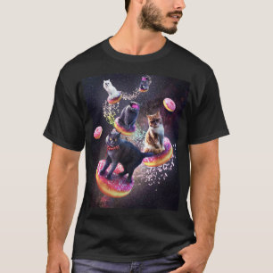 Galaxy Cat Donut - ruimtecats die donuts uitrusten T-shirt