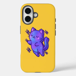 Galaxy Cat Dreams - Speels Kosmisch Kat voor Thuis iPhone 16 Hoesje