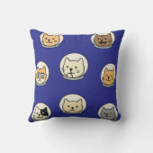 Galaxy Cat Head Pillow With Name For Cat Lovers Kussen (Achterkant)