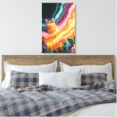 Galaxy Cat - Kosmische Kunst Canvas Afdruk (Insitu (Slaapkamer))