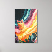 Galaxy Cat - Kosmische Kunst Canvas Afdruk (Voorkant)