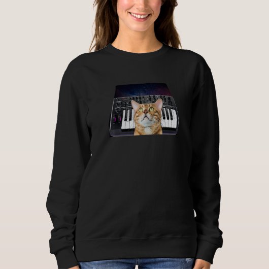Galaxy Cat Muziekinstrument Modulaire Synthesizer Trui (Voorkant)