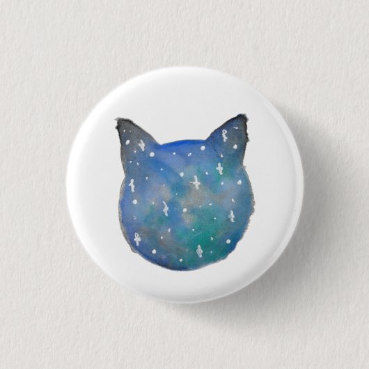 Galaxy Cat Pinback Button (Voorkant)