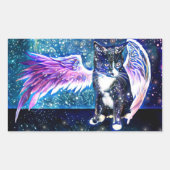 Galaxy Cat Rechthoekige Sticker (Voorkant)