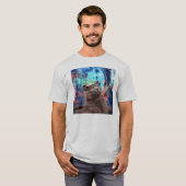 Galaxy Cat Surprise T-shirt (Voorkant volledig)