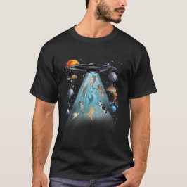 Galaxy Cat Swimming T-Shirt | Cute Astronaut Cats 