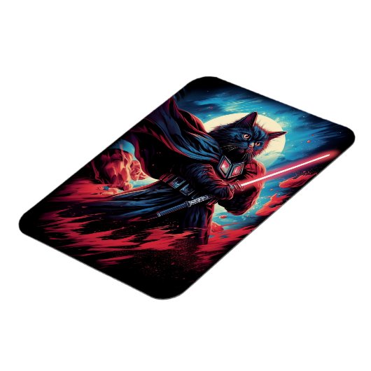 Galaxy Cat Swordsman Magneet (Linkerzijde)