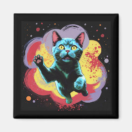 Galaxy Cat Through A Wormhole Magneet