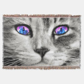 Galaxy Cat Throw Blanket Deken (Voorkant)