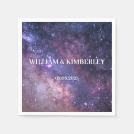 Galaxy Celestial Consellation Sky Elegant Bruiloft Servet