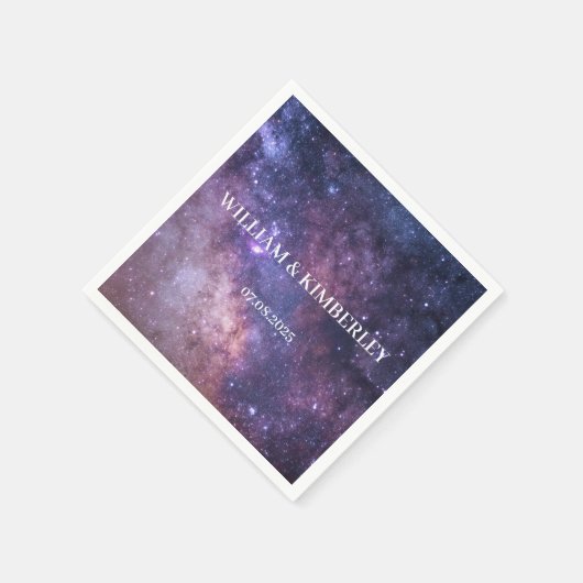 Galaxy Celestial Consellation Sky Elegant Bruiloft Servet (Hoek)