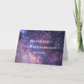 Galaxy Celestial Consellation Sky Elegant Wedding  Bedankkaart (Voorkant)