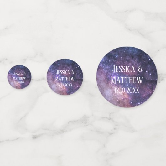 Galaxy Celestial Constellation Sterren Bruiloft Confetti (Achterkanten)