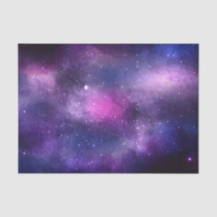 Galaxy Celestial Sterren Blauw & Paarse Space Nebu Tissuepapier