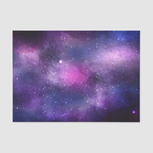 Galaxy Celestial Sterren Blauw & Paarse Space Nebu Tissuepapier (Voorkant)