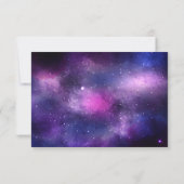 Galaxy Celestial Sterren Huwelijksuitnodiging RSVP (Achterkant)