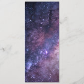 Galaxy Celestial Sterren Nacht Sky Bruiloft Eten Menu (Achterkant)