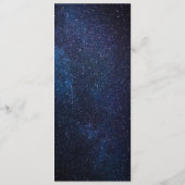 Galaxy Celestial Sterren Nacht Sky Bruiloft Eten Menu (Achterkant)