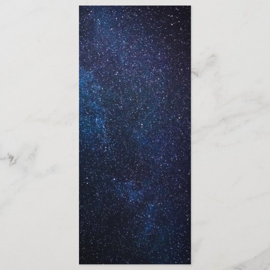 Galaxy Celestial Sterren Nacht Sky Bruiloft Eten Menu (Achterkant)