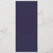 Galaxy Celestial Sterrennacht Paarse gouden bruilo Menu (Achterkant)