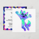 Galaxy Chibi Kat Feestje Kaart (Voorkant / Achterkant)