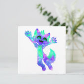 Galaxy Chibi Kat Feestje Kaart (Staand voorkant)