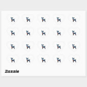 Galaxy Chihuahua Silhouet Hart Sticker (Vel)