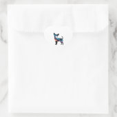 Galaxy Chihuahua Silhouet Hart Sticker (Tas)