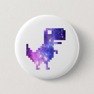 Galaxy Chrome T-Rex T-shirt Ronde Button 5,7 Cm