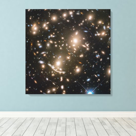 Galaxy Cluster Abell 370 Canvas Afdruk (Insitu (Houten vloer))