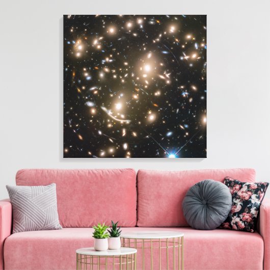 Galaxy Cluster Abell 370 Canvas Afdruk (Insitu (Woonkamer))