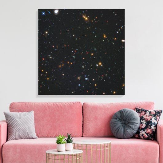 Galaxy Cluster Abell 370 Parallel Veld. Canvas Afdruk (Insitu (Woonkamer))