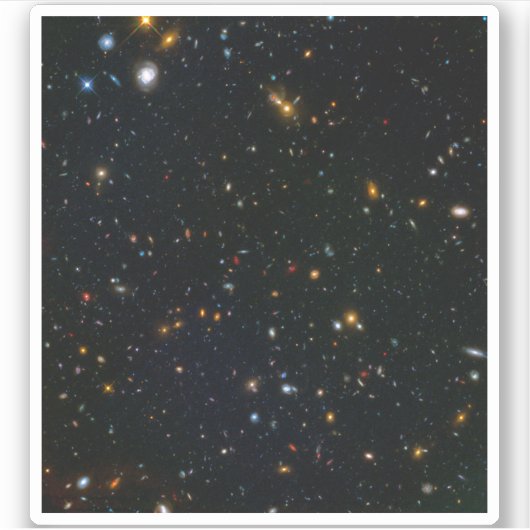 Galaxy Cluster Abell 370 Parallel Veld. Sticker (Voorkant)