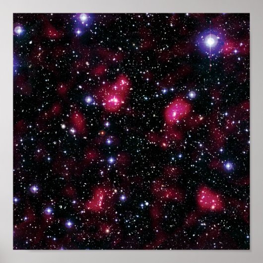 Galaxy Cluster Abell 901/902 Hubble Space Photo Poster (Voorkant)