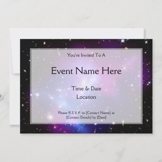 Galaxy Cluster MACS J0717 (Hubble Telescope) Kaart (Voorkant)