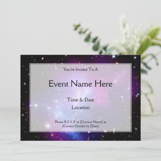 Galaxy Cluster MACS J0717 (Hubble Telescope) Kaart (Staand voorkant)