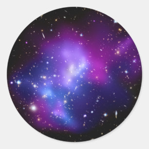 Galaxy Cluster MACS J0717 (Hubble Telescope) Ronde Sticker