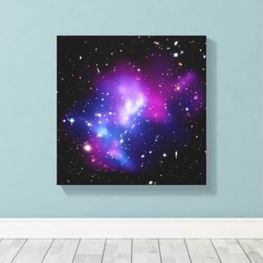 Galaxy Cluster MACS J0717 Ruimtefoto Canvas Afdruk (Insitu (Houten vloer))