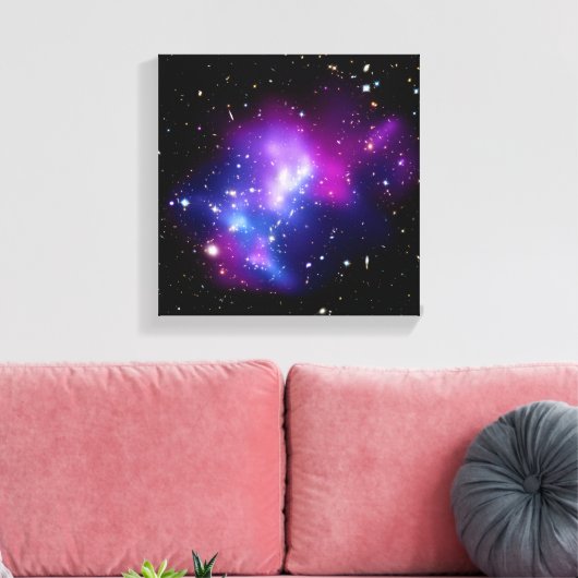 Galaxy Cluster MACS J0717 Ruimtefoto Canvas Afdruk (Insitu (Woonkamer))