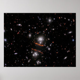 Galaxy Cluster PLCK G165.7 (NIRCam-Afbeelding) Poster