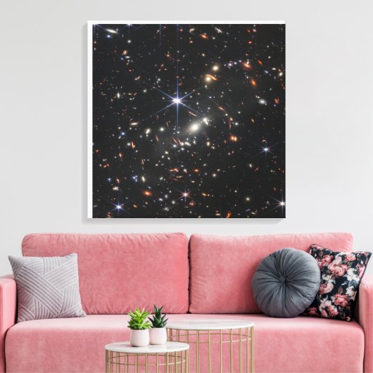 Galaxy Cluster Smacs 0723. Canvas Afdruk (Insitu (Woonkamer))