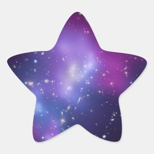 Galaxy Cluster Star Shaped Sticker (Voorkant)