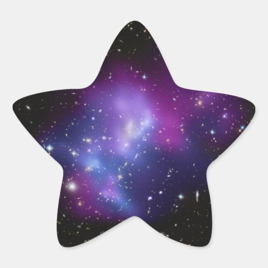Galaxy Cluster Star Shaped Sticker (Voorkant)
